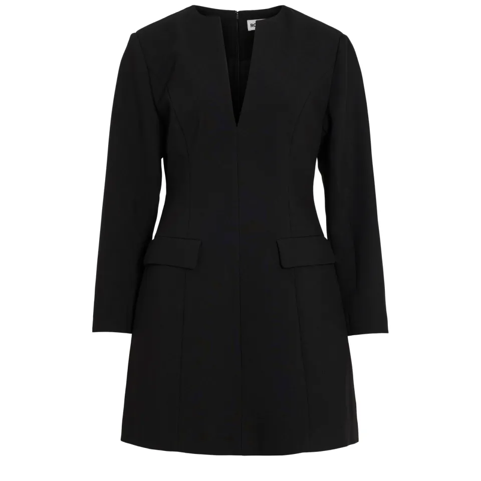 Rouge Edit mini jurk met split zwart, foto 2