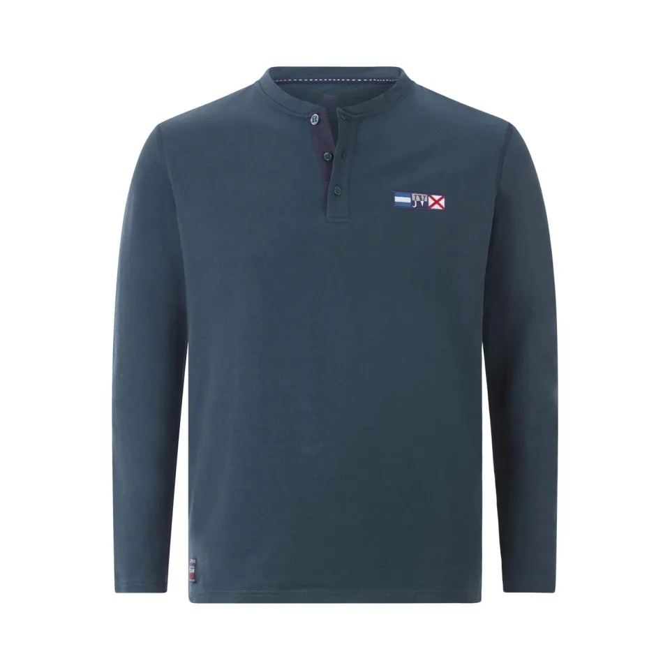 Jan Vanderstorm longsleeve JORNSEN Plus petrol, foto 2