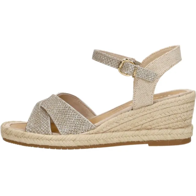 Tamaris sandalen met sleehak goud, foto 2
