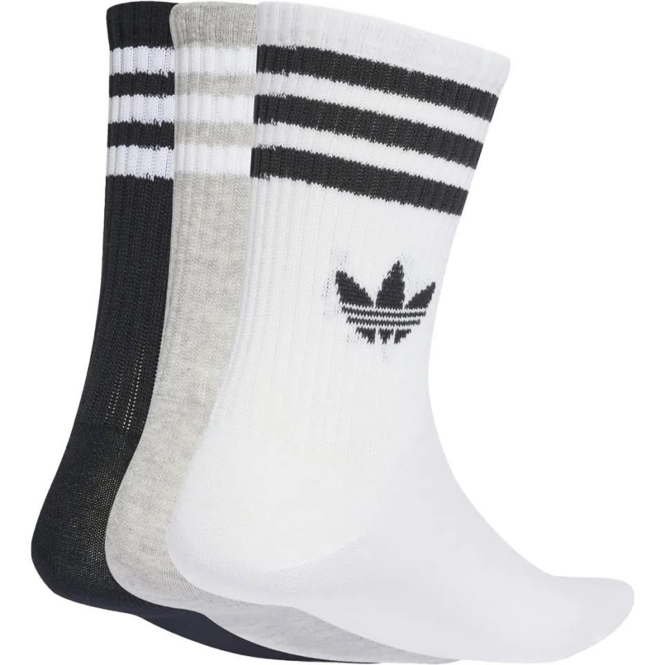 Adidas Mid Cut Crew sokken wit/grijs/zwart, foto 2
