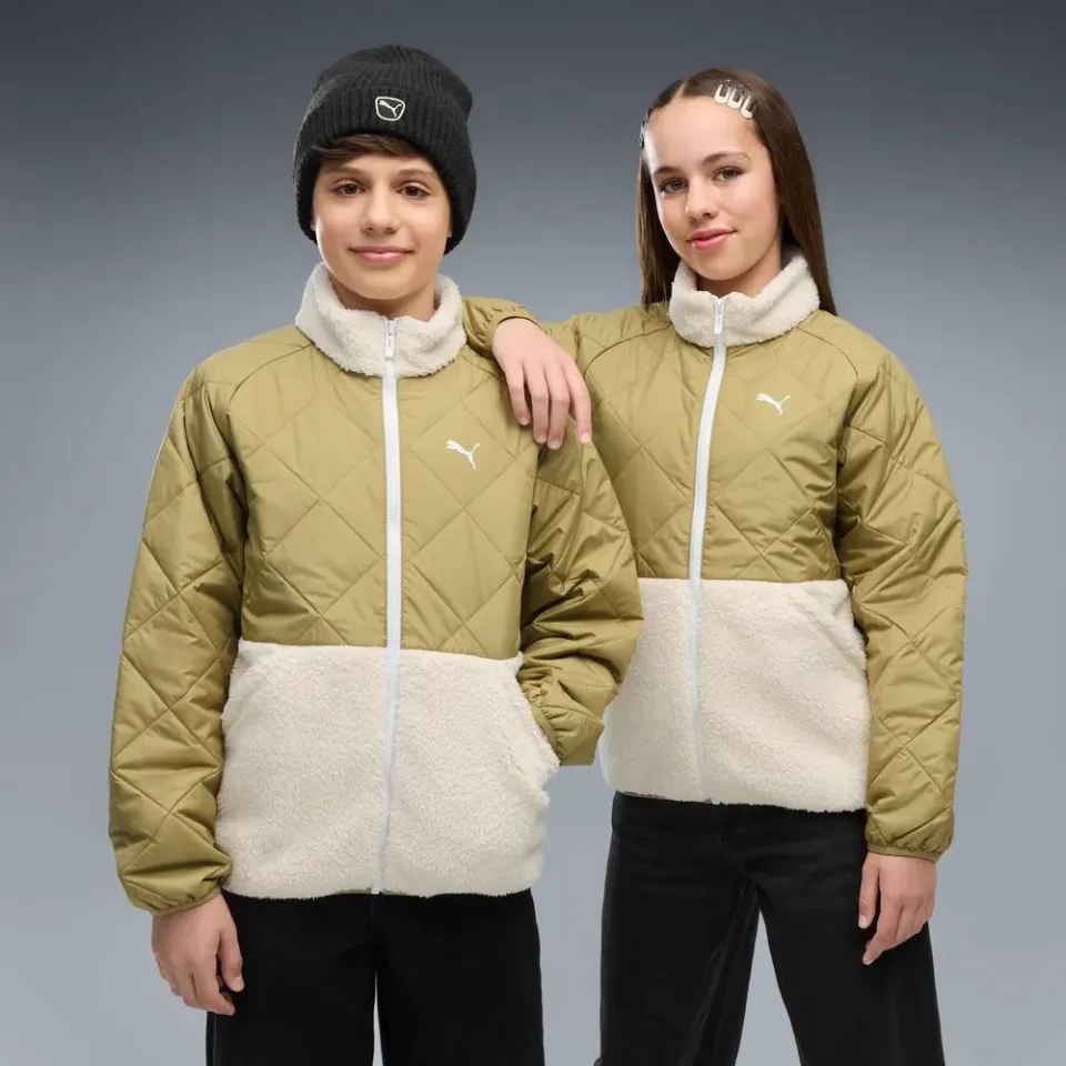 Puma sherpa gewatteerde jas groen, foto 3