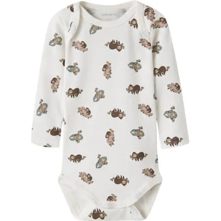 NAME IT BABY gebreide rompers met print (set van 3) zand/bruin/ecru, foto 5