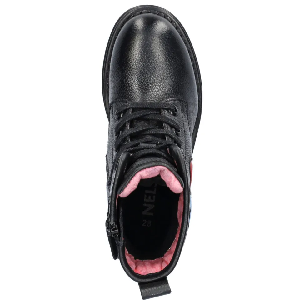 Nelson Kids leren veterboots zwart, foto 5