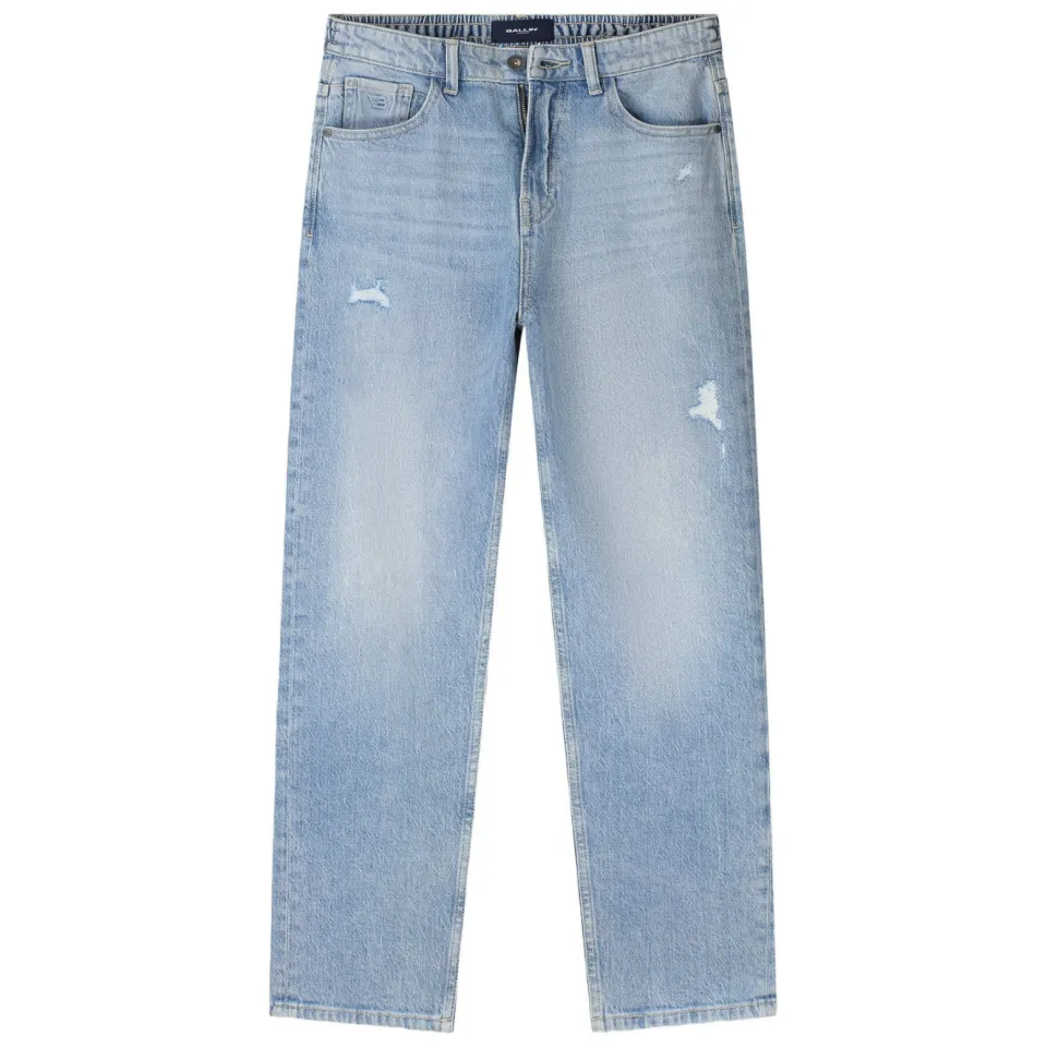 Ballin The Luke loose fit jeans met slijtage - lichtblauw, foto 2