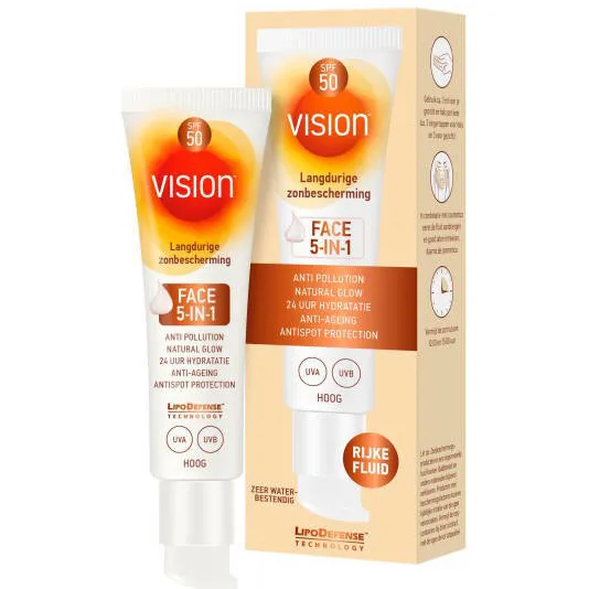 Vision Face Fluid 5-in-1 SPF50 zonnebrand