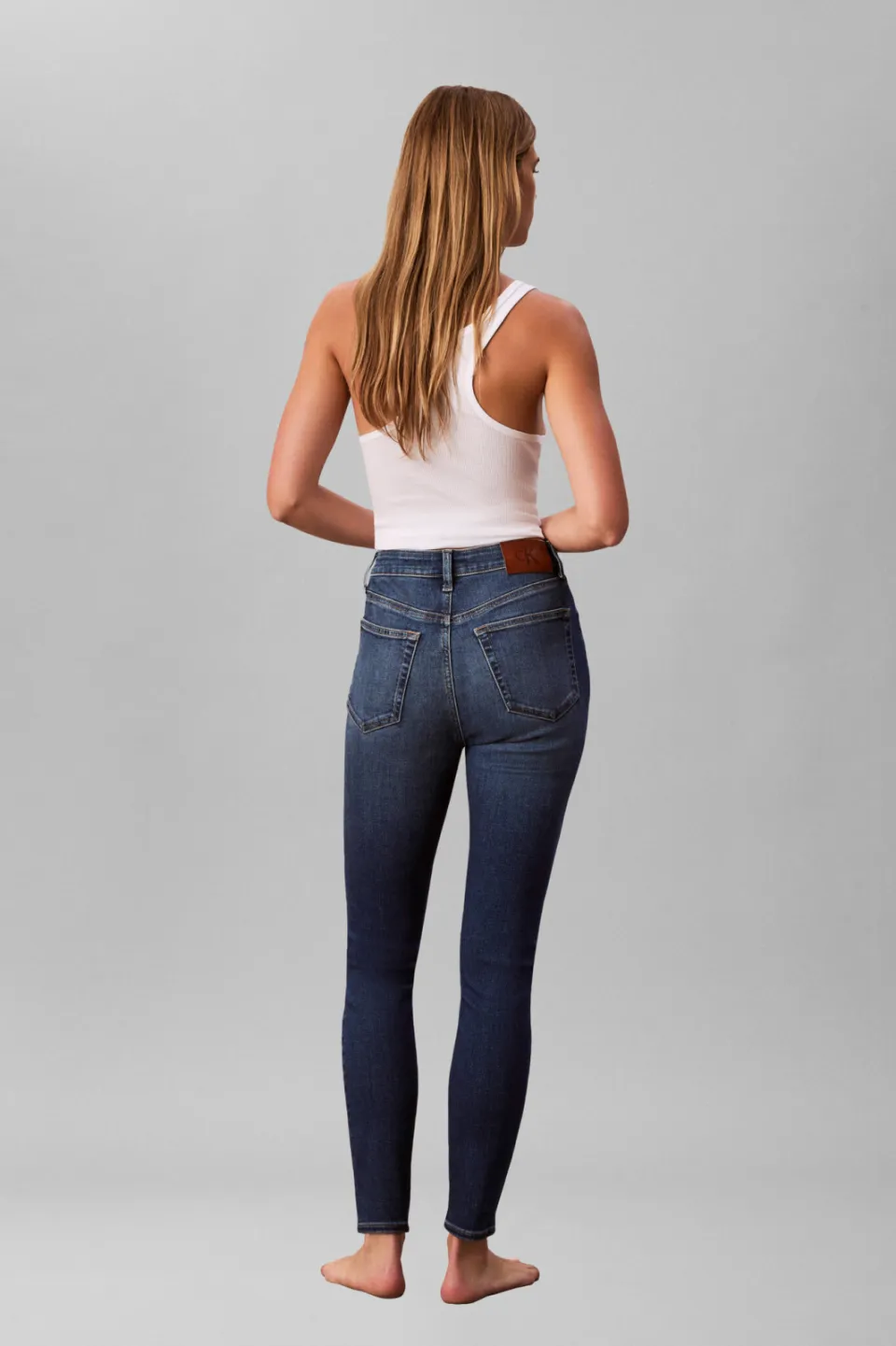 Calvin Klein JEANS high waist skinny jeans medium blue denim, foto 5