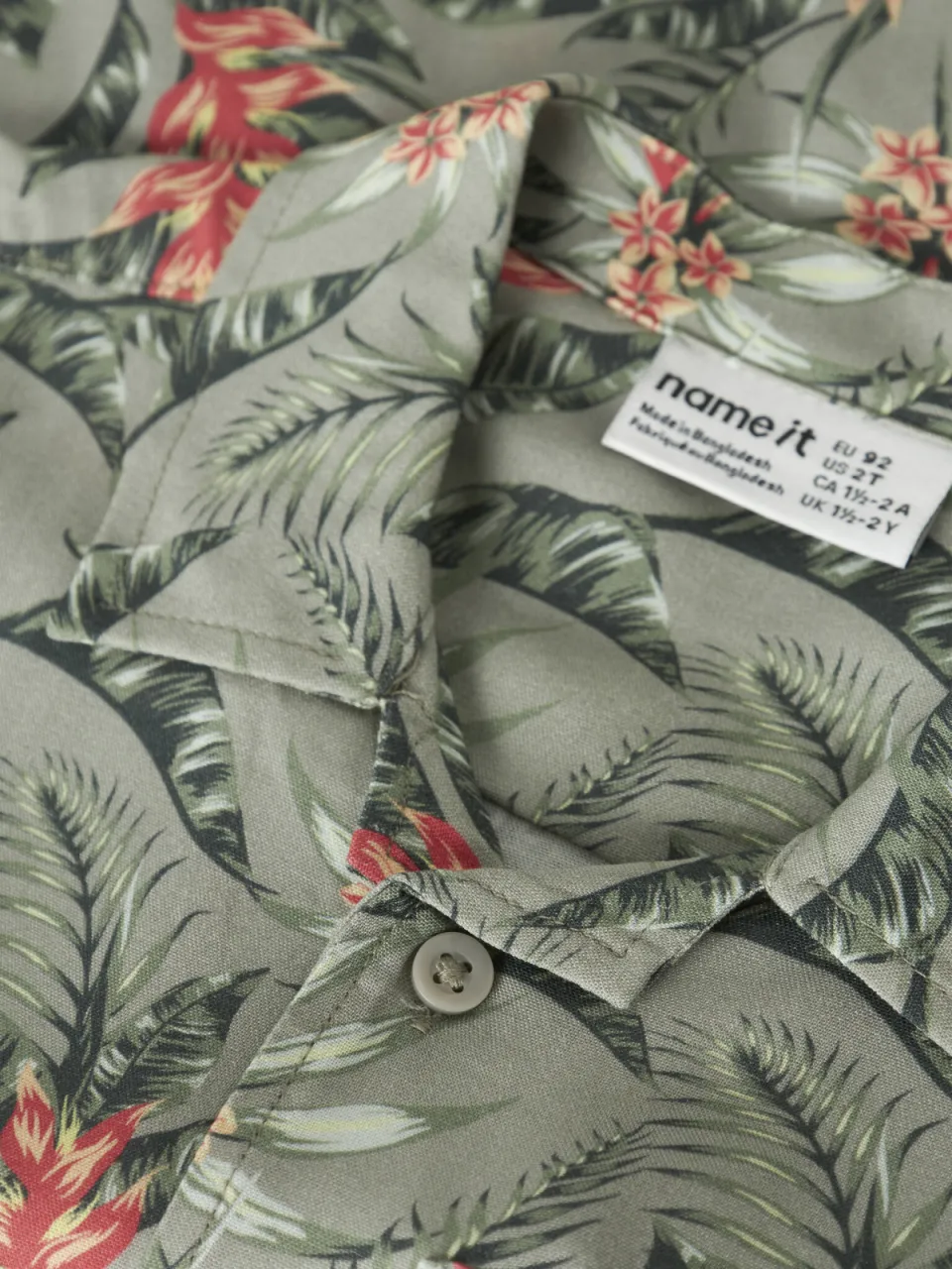 NAME IT MINI overhemd groen Jongens Viscose Button down Blad, foto 4