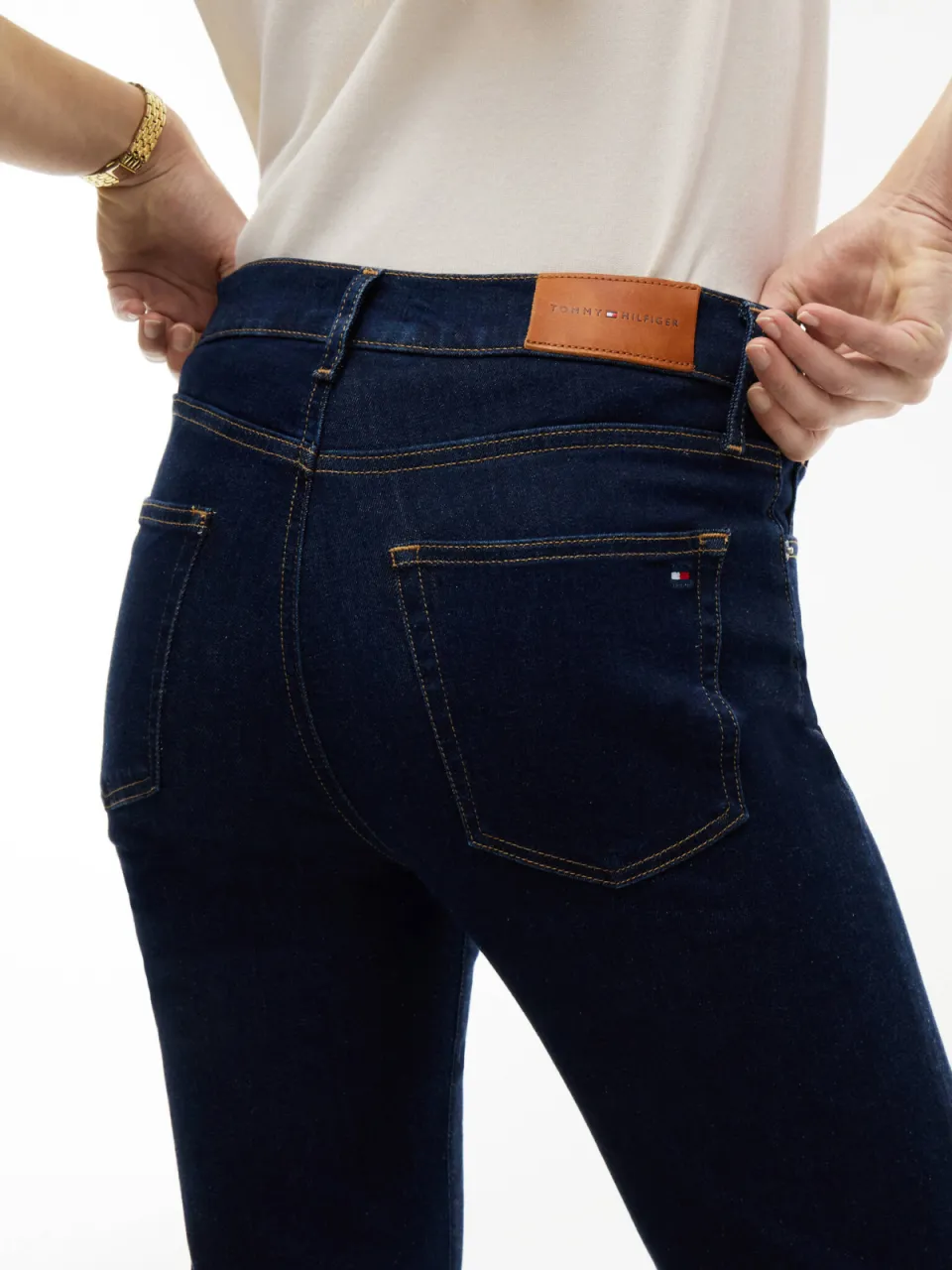 Tommy Hilfiger flared jeans donkerblauw, foto 4