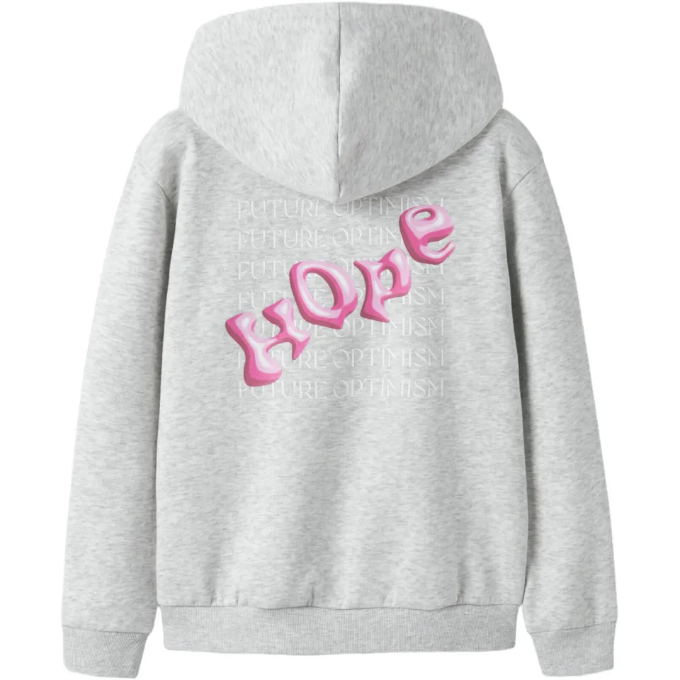 NAME IT KIDS regular fit hoodie met backprint - grijs, foto 2