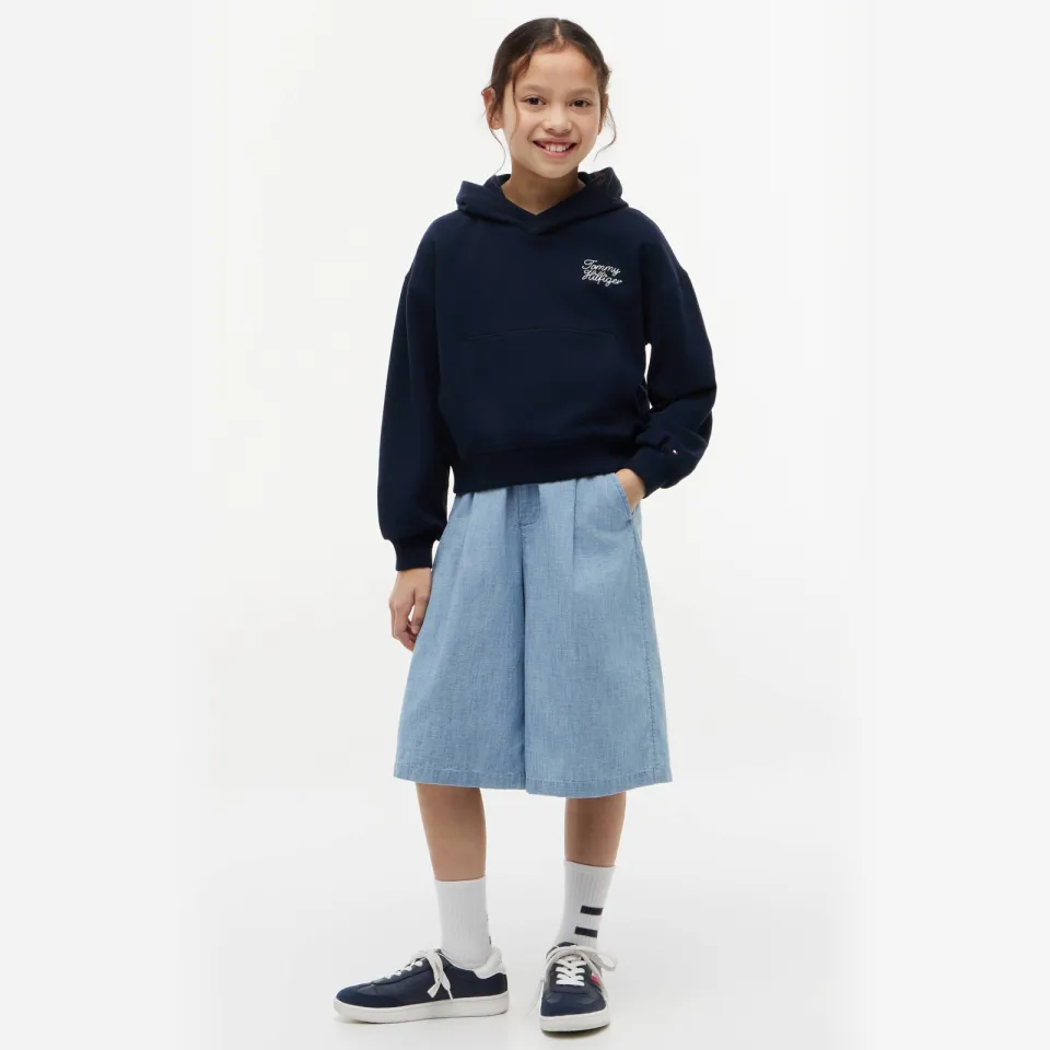 Tommy Hilfiger hoodie met tekstprint - donkerblauw