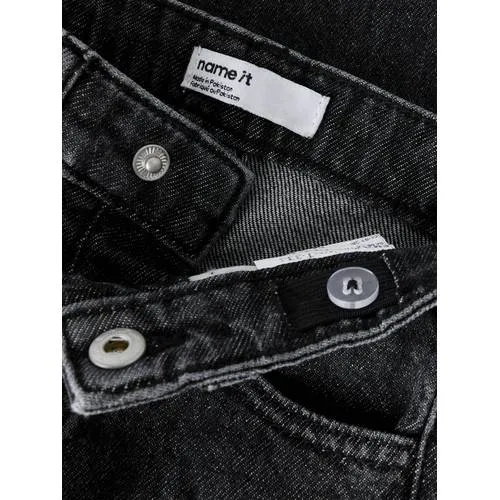 NAME IT MINI wide leg jeans met sterren - dark grey denim, foto 3