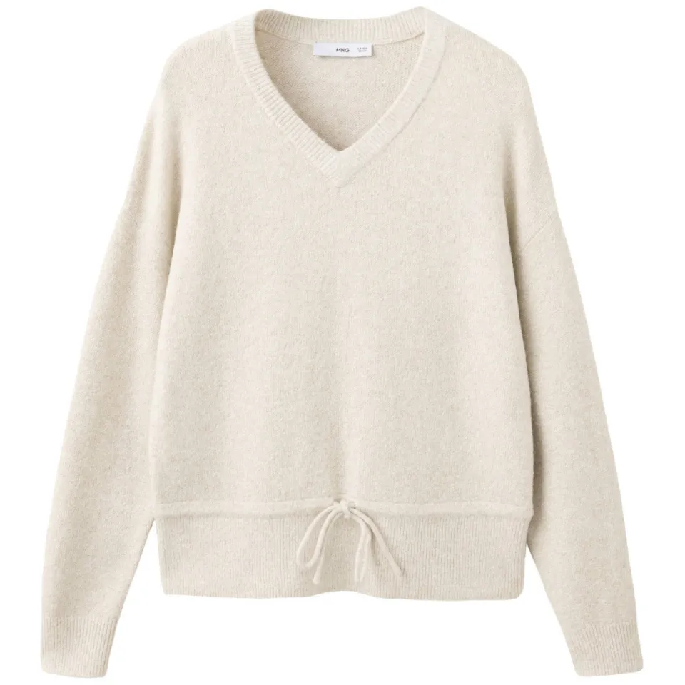 Mango TEEN gebreide trui - lichtbeige, foto 2