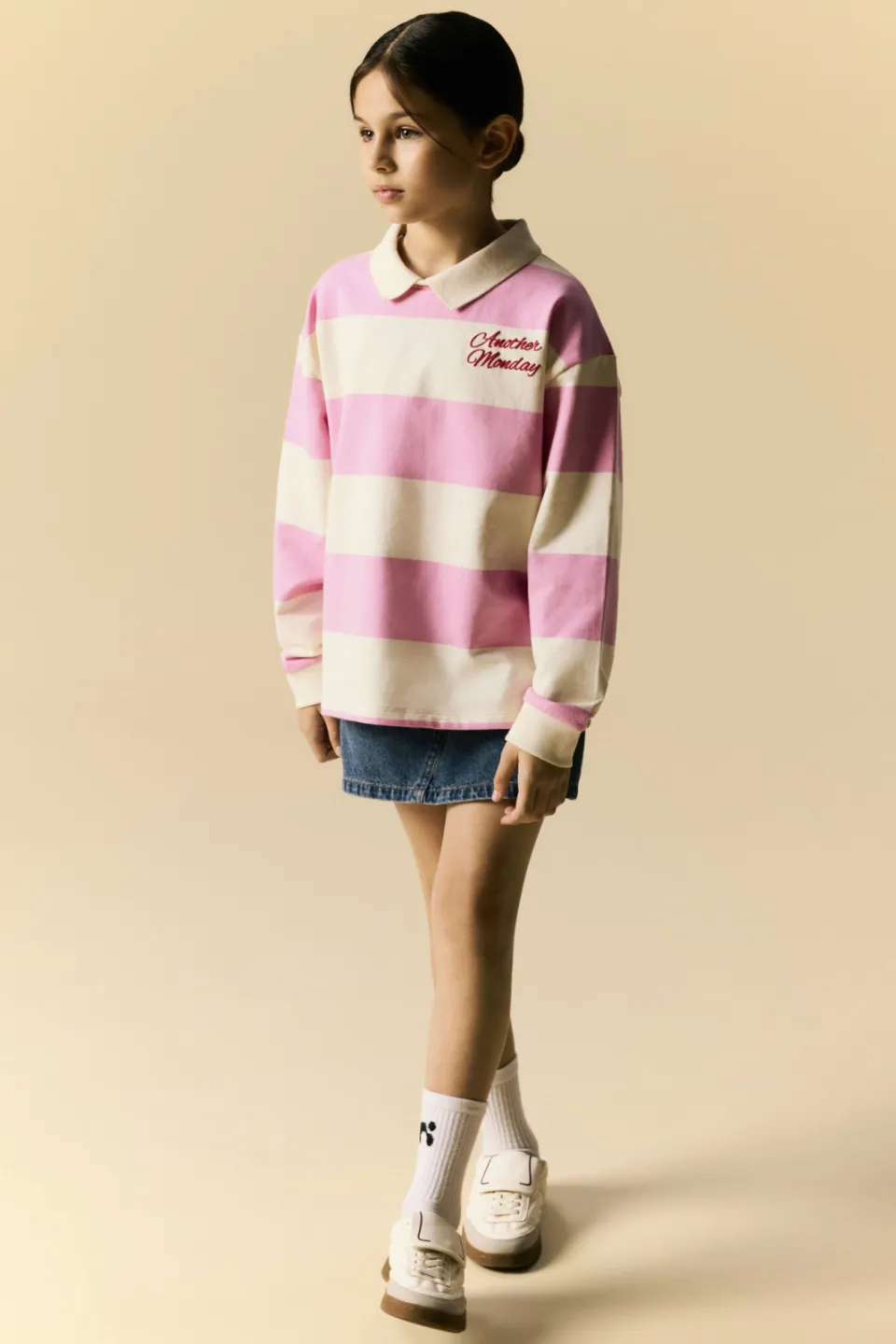 NAME IT KIDS gestreepte sweater - roze, foto 5