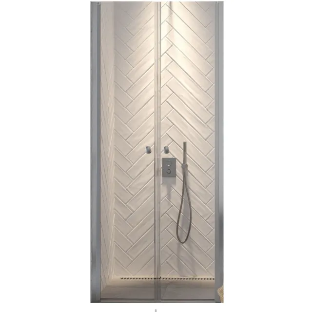 Sealskin Pendeldeur Sealskin Hooked Omkeerbaar 100x200 cm Zilver