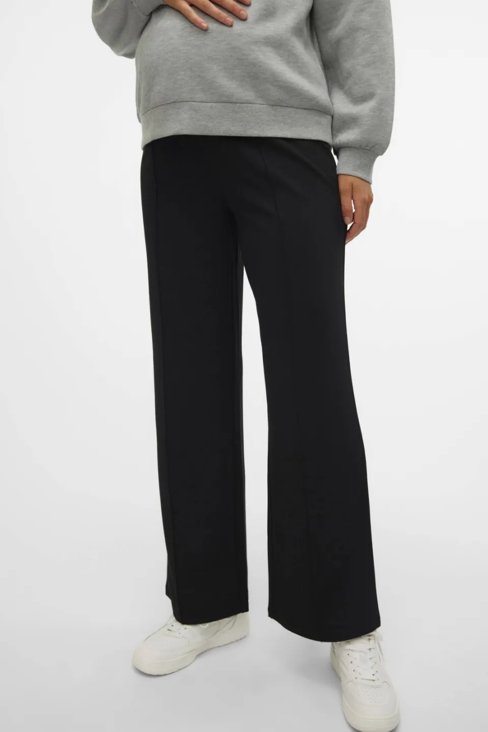 Vero Moda Maternity wide leg high waist zwangerschapsbroek zwart, foto 4