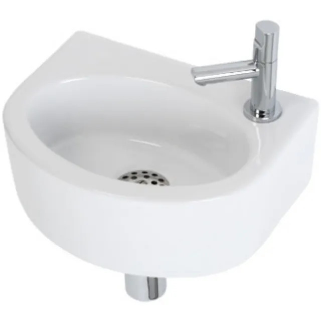 Plieger Fonteinset Plieger Orlando Wit 30x22x11CM Kraangat Rechts