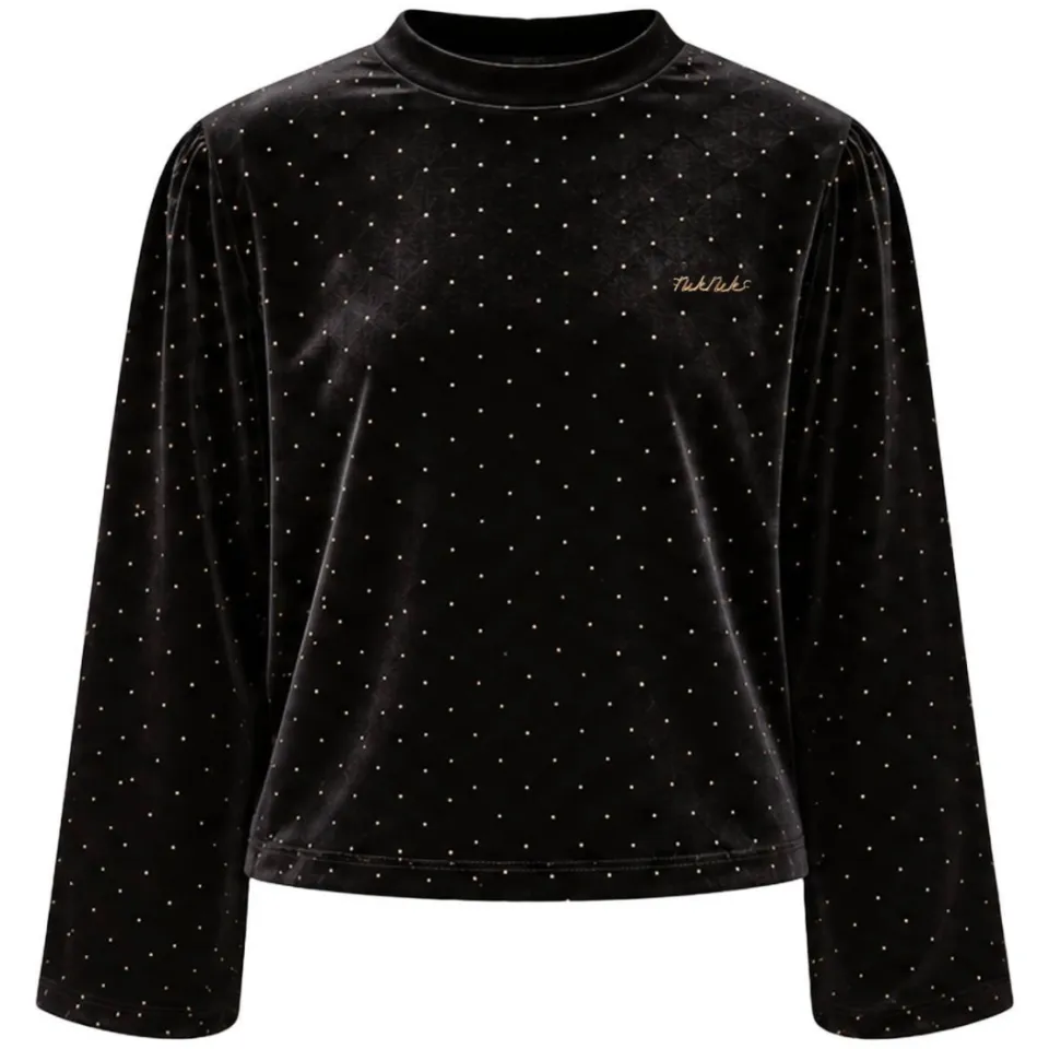 NIK&NIK fluwelen sweater met stippen - zwart, foto 2