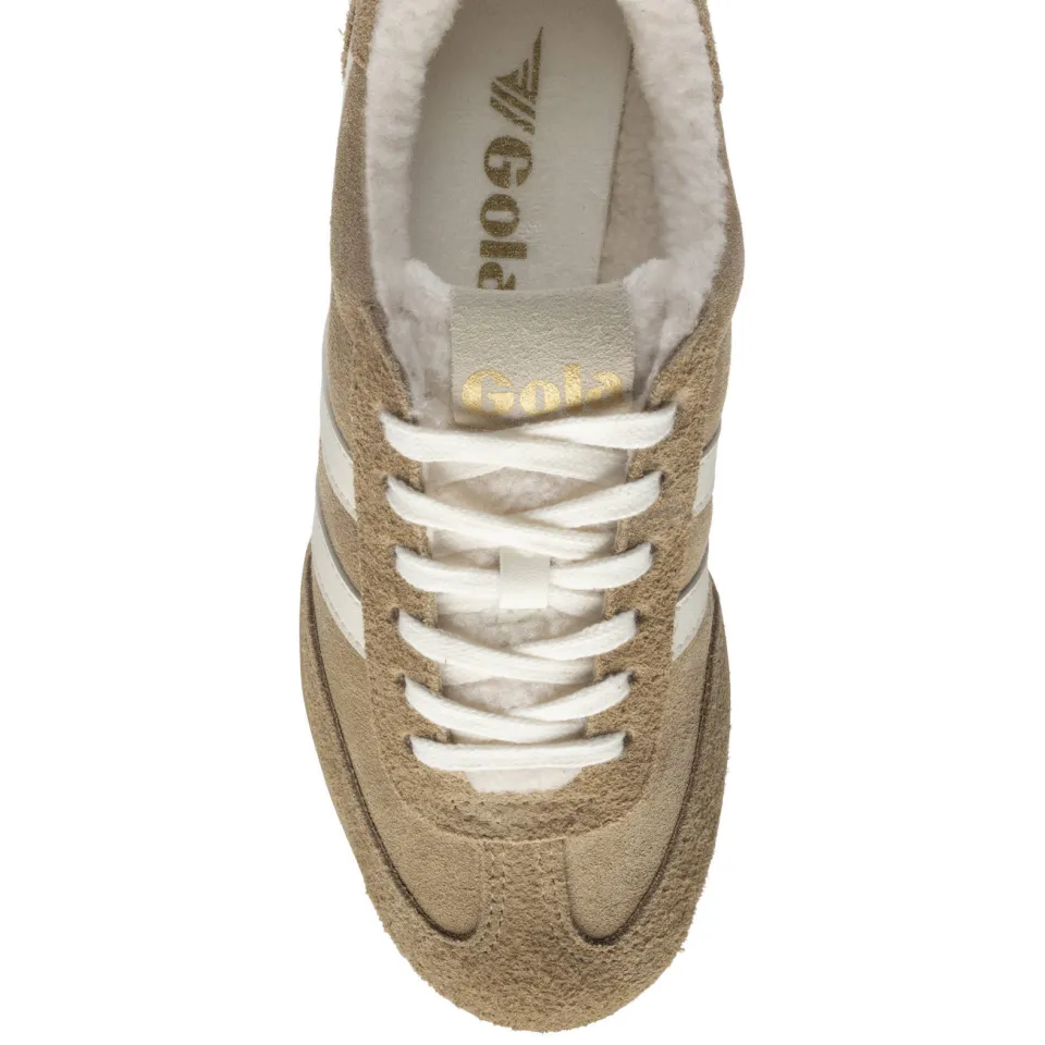 Gola Sprinter Summit leren sneakers - lichtbruin/wit, foto 2