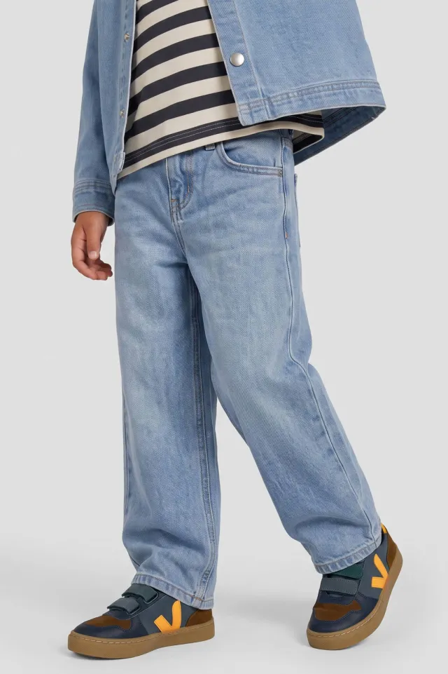 Orange Stars straight leg jeans - lichtblauw, foto 3