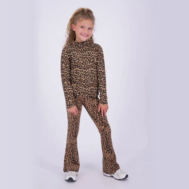 Vingino longsleeve panterprint bruin zwart Bruin/zwart