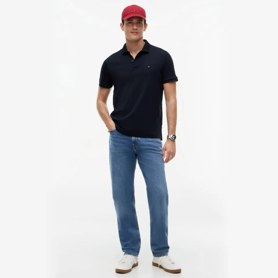 Tommy Hilfiger regular polo donkerblauw blauw, foto 4