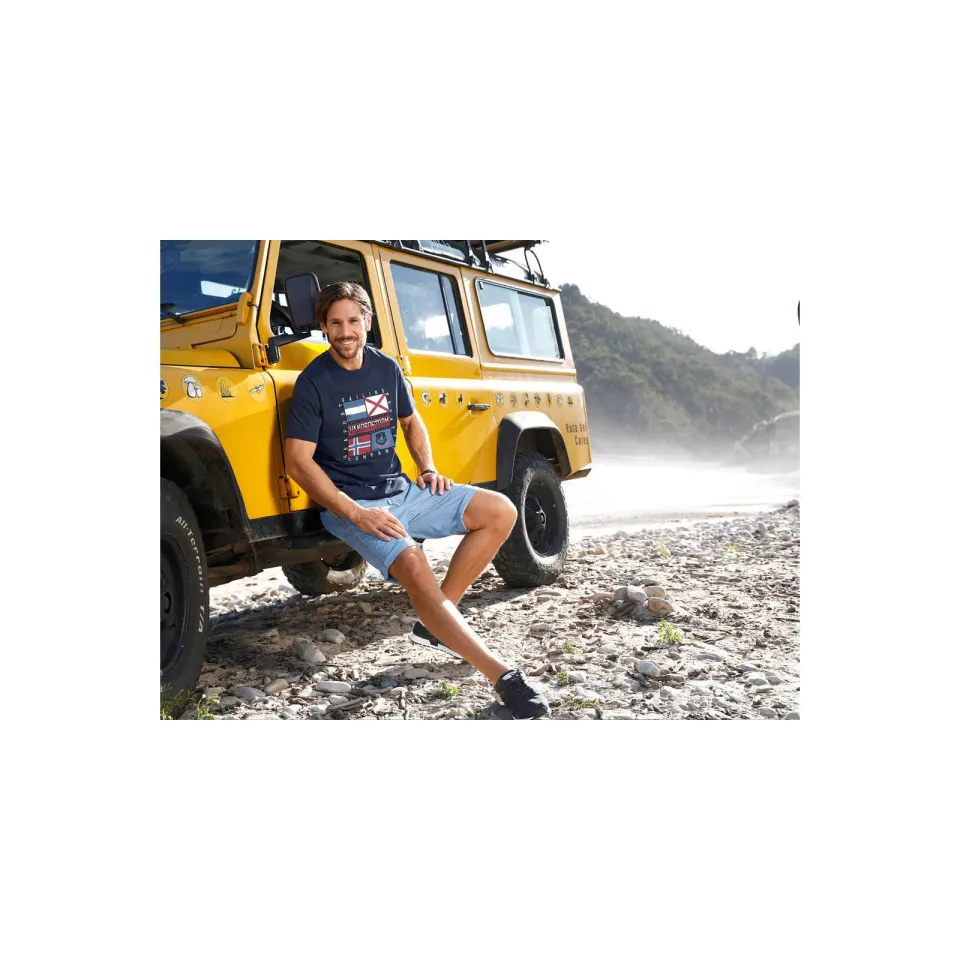 Jan Vanderstorm Comfort Fit t-shirt donkerblauw donkerblauw/blauw, foto 4