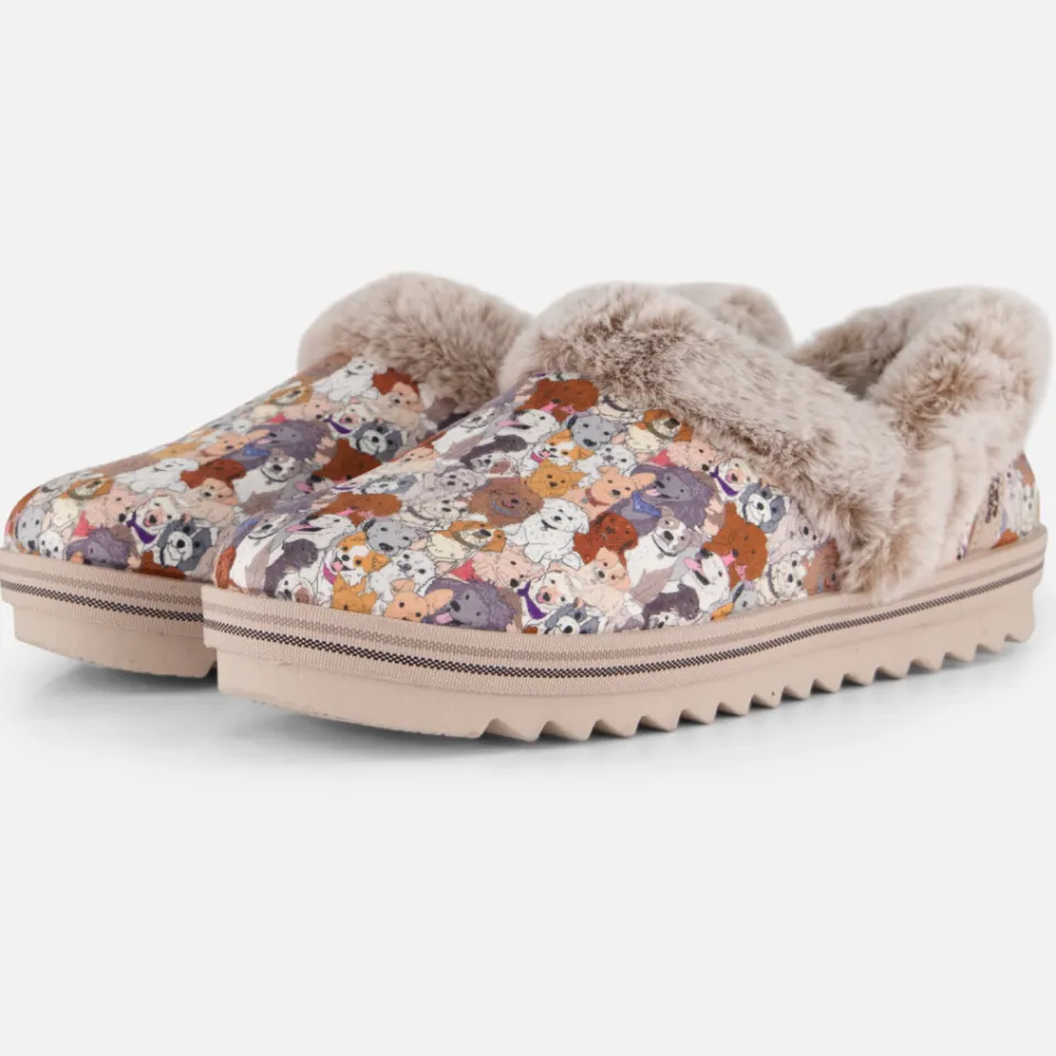 Skechers Slip-ins Too Cozy Pups Pantoffels grijs, foto 3