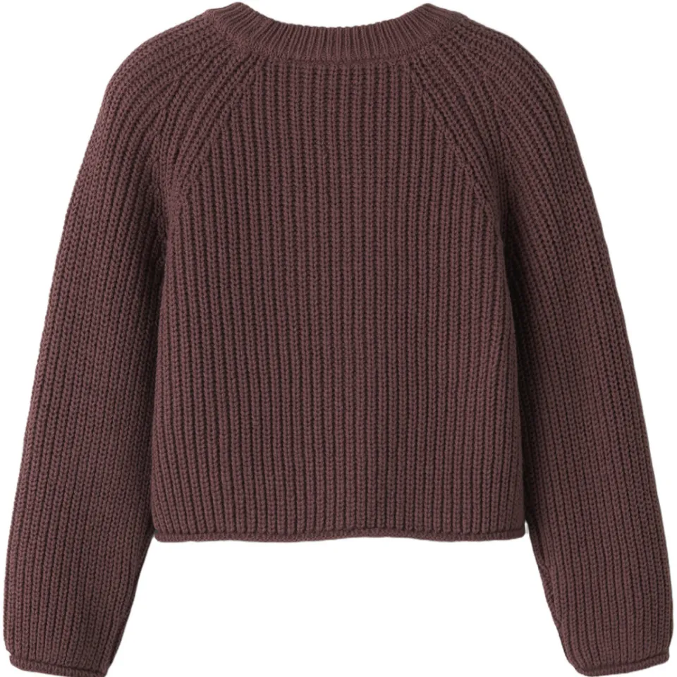 NAME IT MINI oversized gebreide trui - donkerrood, foto 2