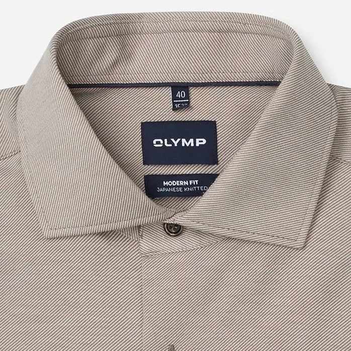 Olymp slim fit overhemd - beige, foto 5