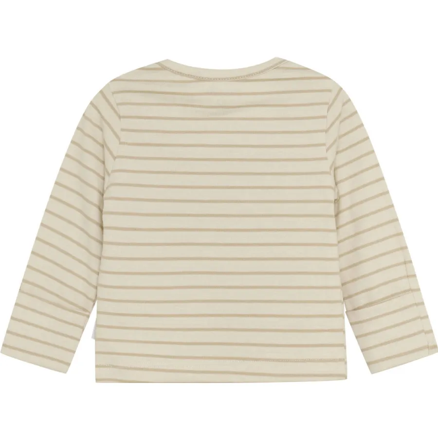 Noppies baby gestreepte longsleeve ecru ronde hals, foto 2