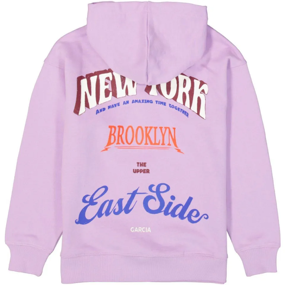 Garcia hoodie met backprint lila, foto 3