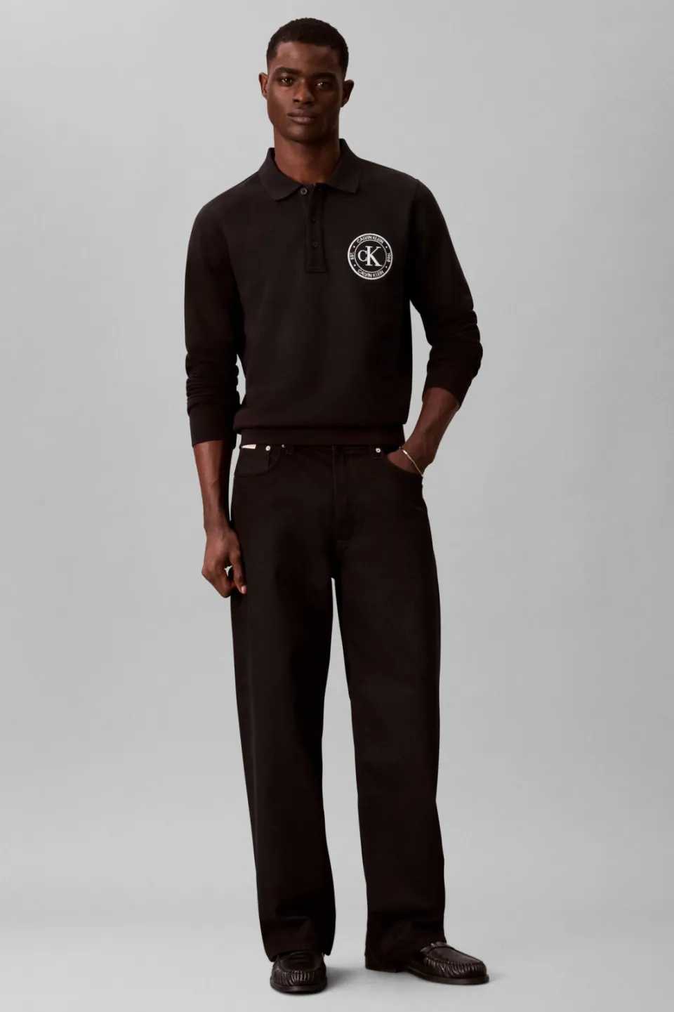 Calvin Klein JEANS regular fit trui met logo - zwart, foto 3