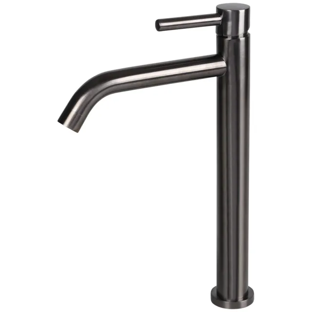 Differnz hoog gebogen wastafelmengkraan gunmetal