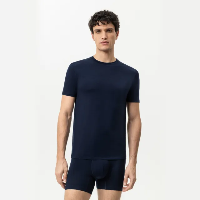 Mey T-shirt Serie PRFRMNC+ Dark Yacht Blue blauw