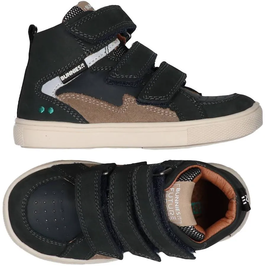 BunniesJR leren sneakers - donkerblauw/taupe, foto 4