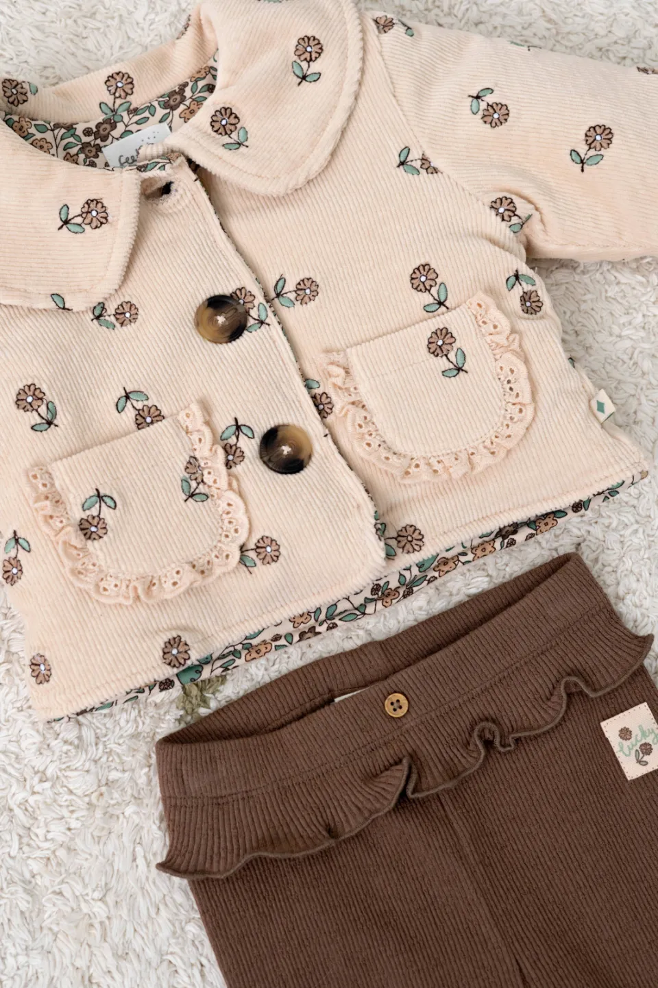 Feetje Lucky Bloombird legging bruin