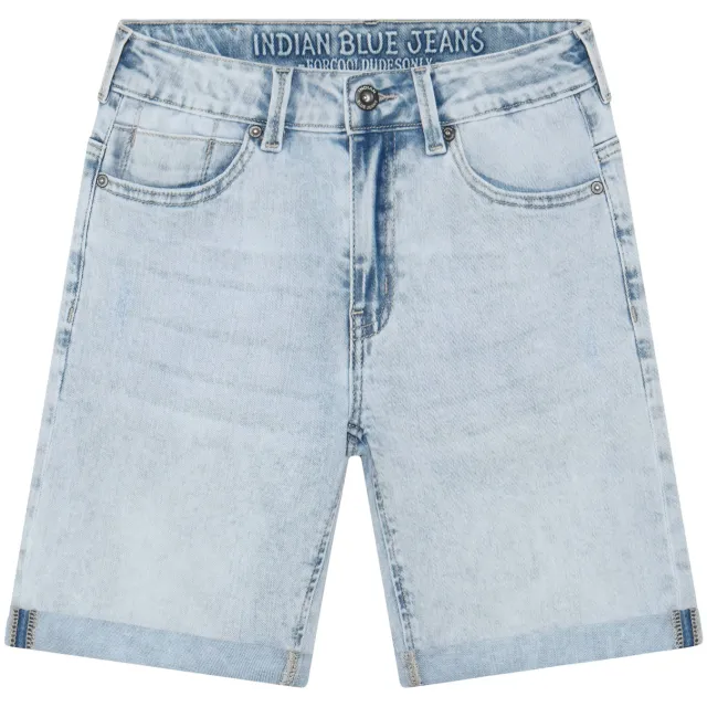 Indian Blue Jeans denim bermudashort lichtblauw Blue