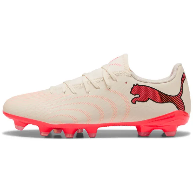 Puma Future 9 Play FG/AG senior imitatieleren voetbalschoenen - beige/rood