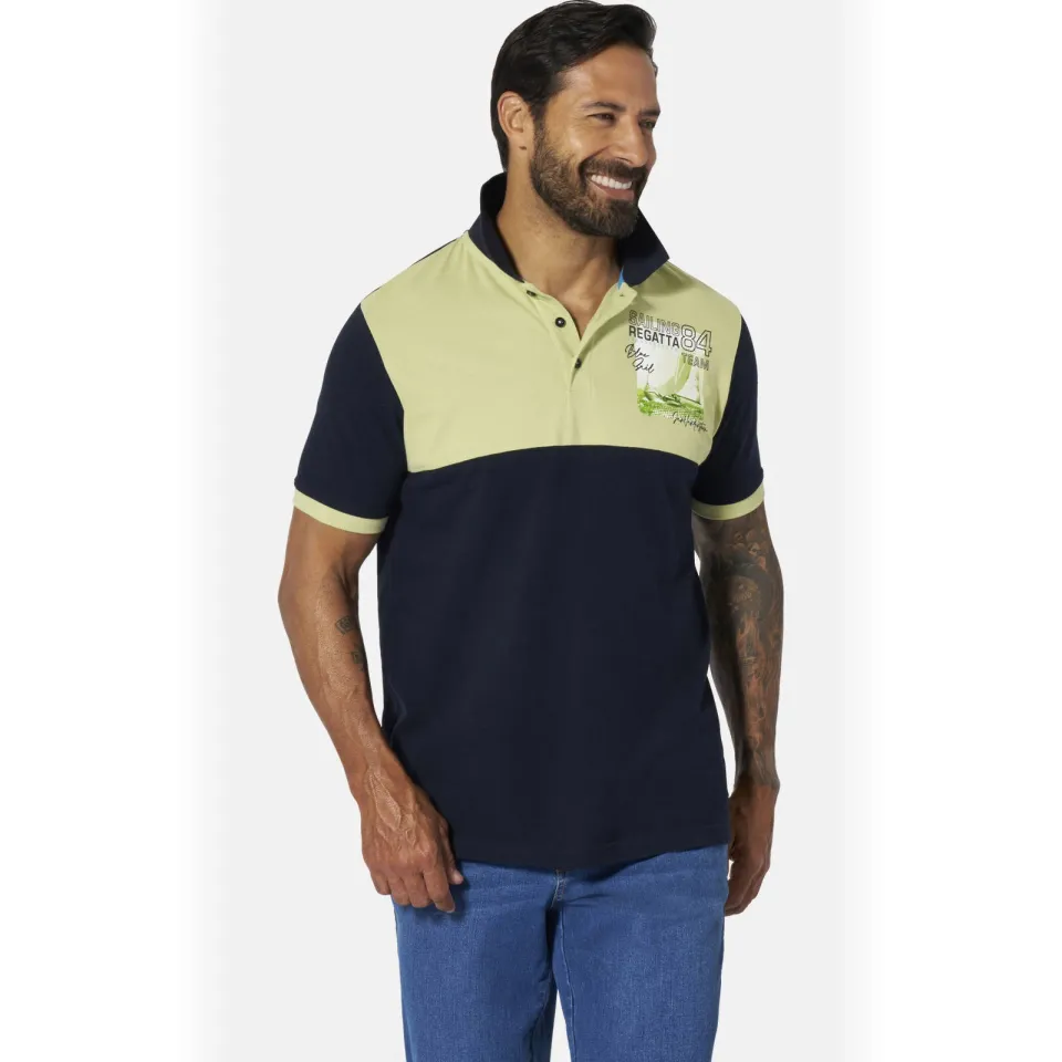 Jan Vanderstorm +FIT Collectie regular polo Plus Size JARAR lichtgroen, foto 4