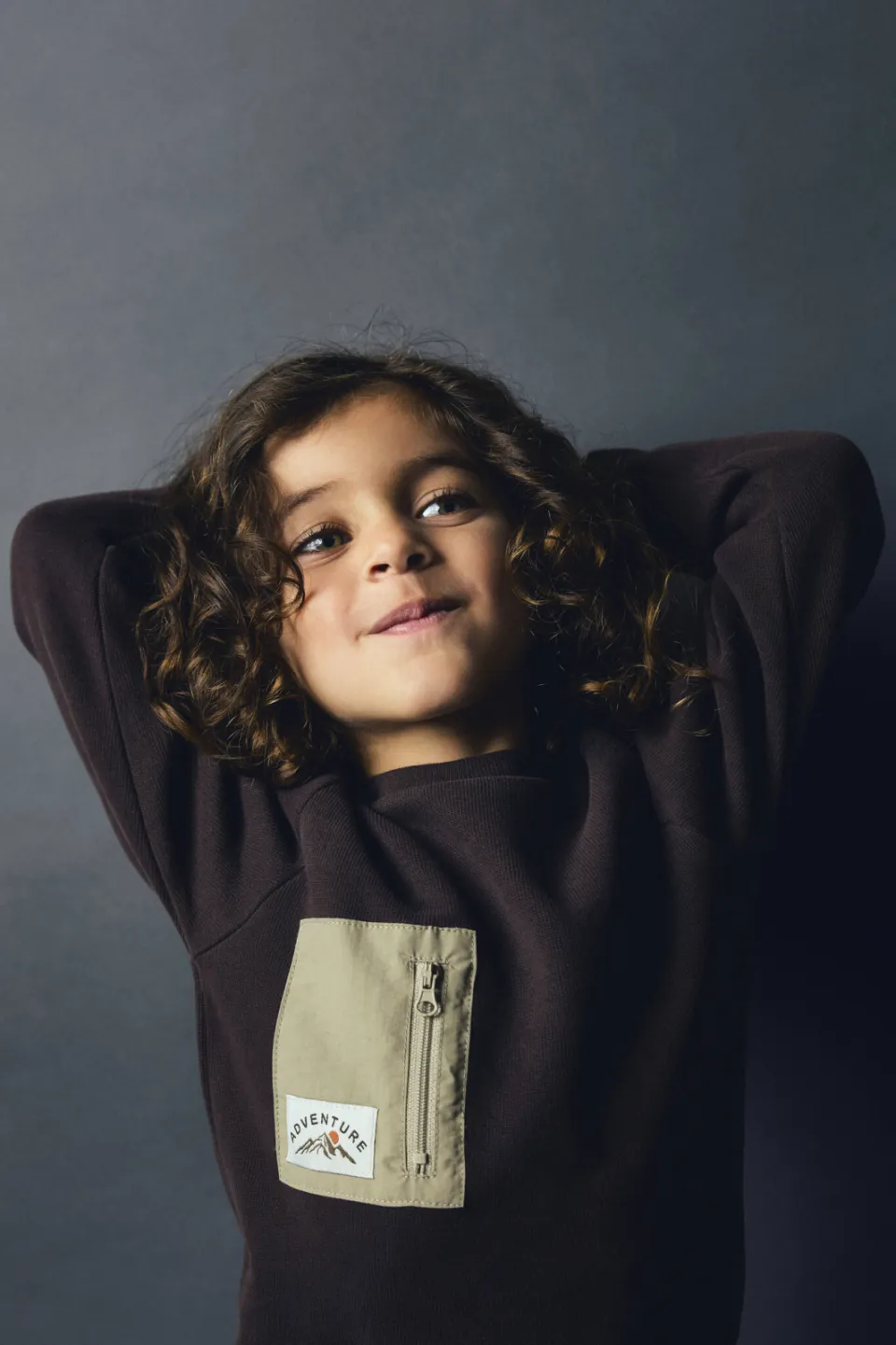 NAME IT MINI junior sweater - donkerbruin, foto 4