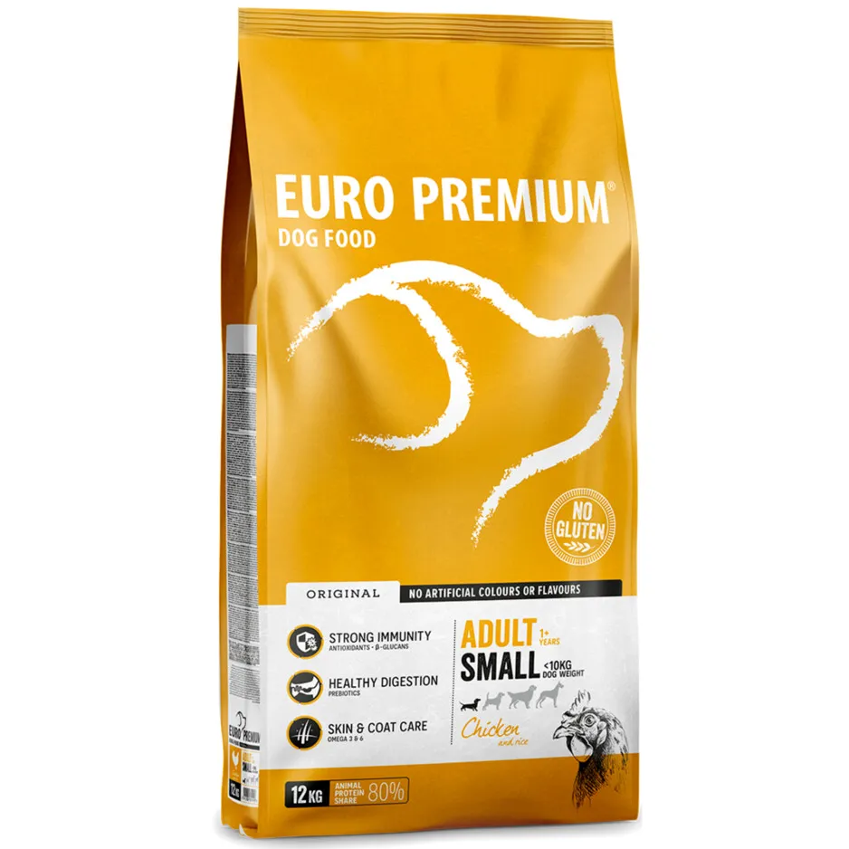 Euro Premium Adult Small kip & rijst hondenvoer 12 kg, foto 3