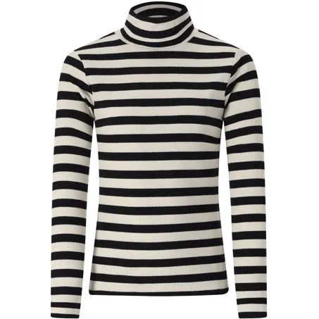Retour Jeans rechtvallende gestreepte longsleeve zwart/ecru