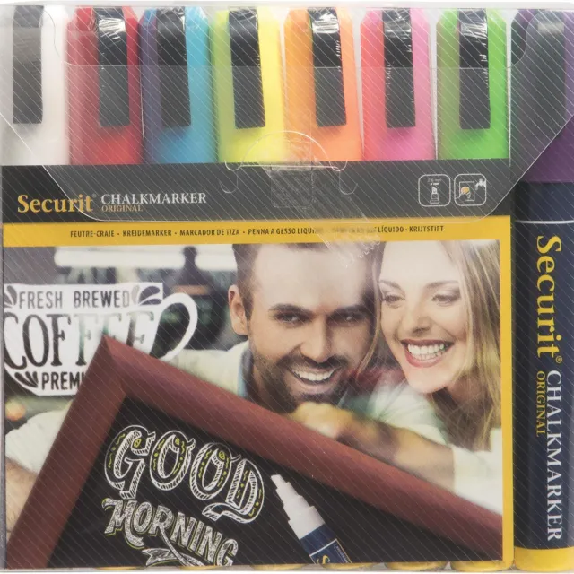 Securit Krijtstift securit sma-510 schuin 2-6mm assorti Blister blauw
