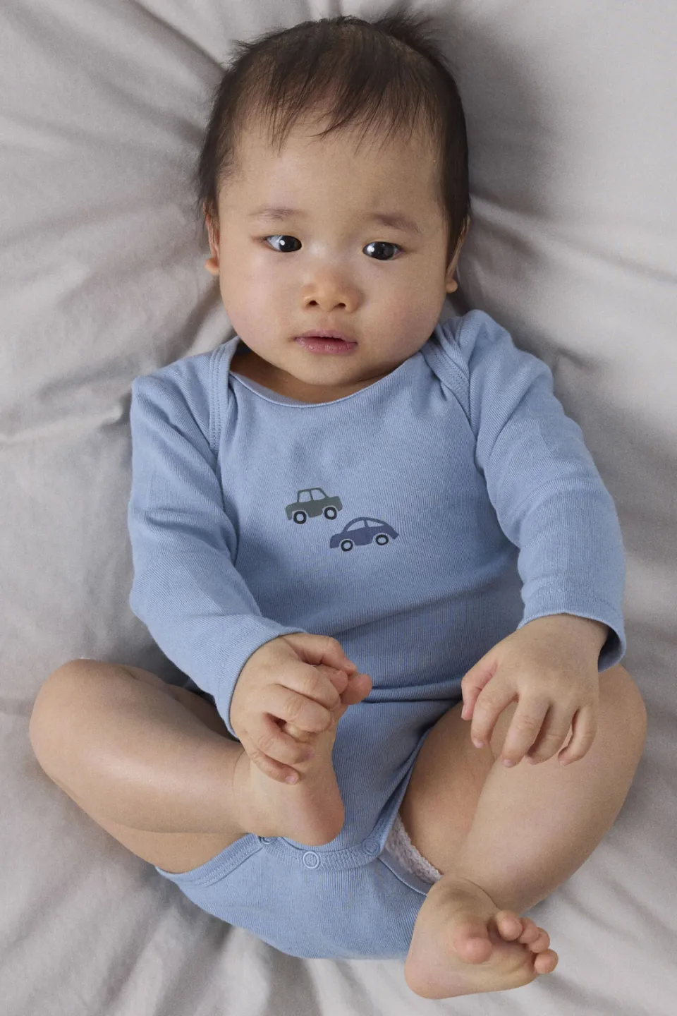 NAME IT BABY katoenen rompers met print (set van 3) donkerblauw/blauw/ecru, foto 5