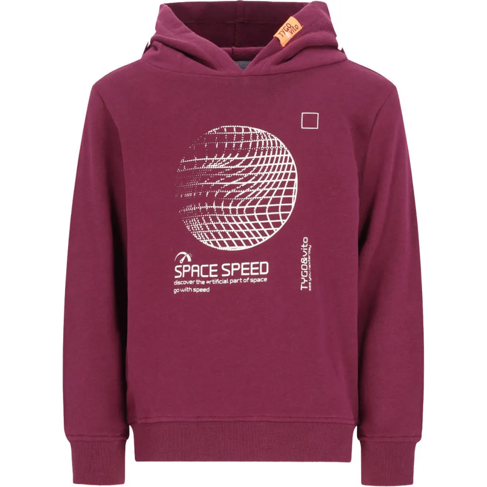 TYGO & vito hoodie - donkerrood, foto 2