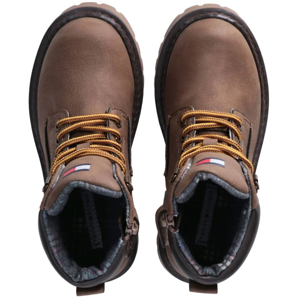 Tommy Hilfiger veterschoenen met profielzool - bruin, foto 5