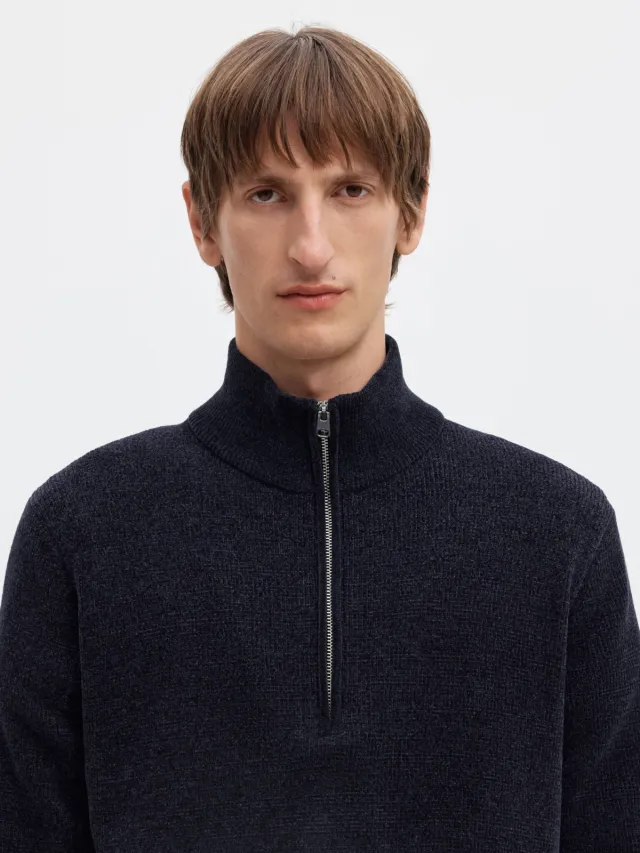 Selected regular fit gebreide trui - donkerblauw, foto 4