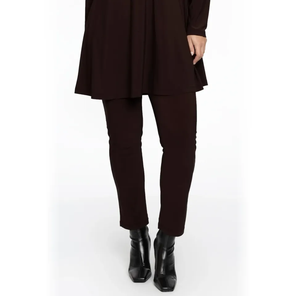 Yoek slim fit tregging bruin, foto 3