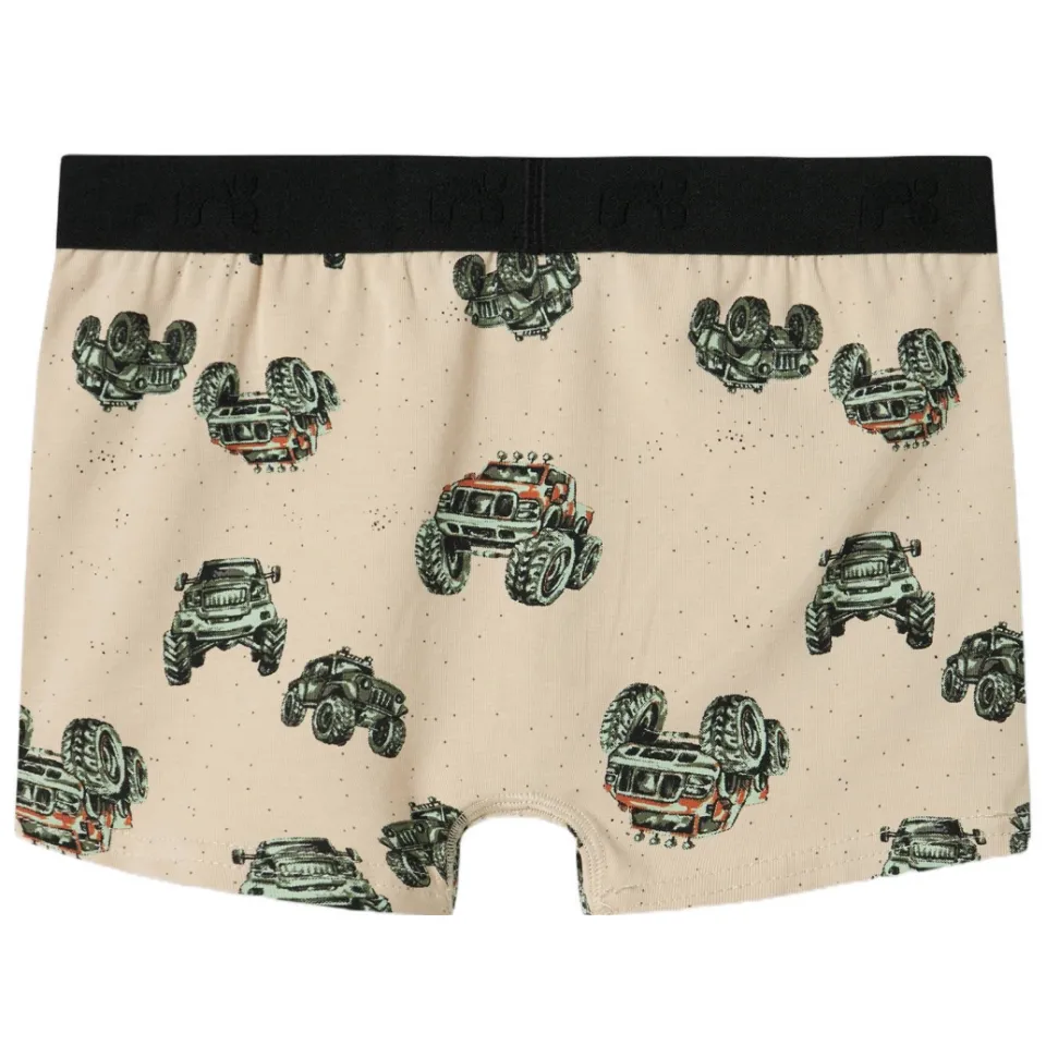 NAME IT KIDS NKMBOXER boxershorts beige groen zwart set van 3, foto 3