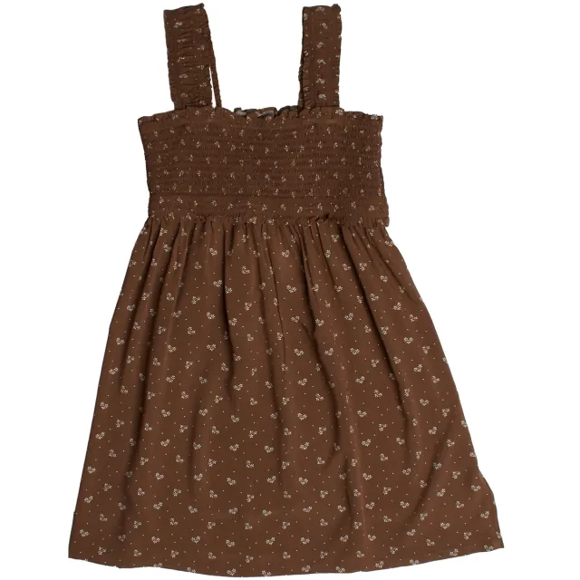 Gap jurk met gerimpelde riem bruin